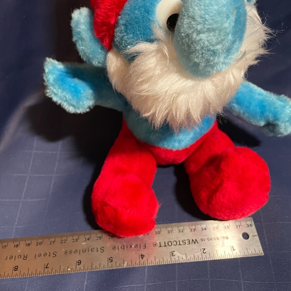 VTG 1979 Wallace Berrie & Co. Peyo ‘Papa Smurf’ plush 11” tall - Picture 3 of 10